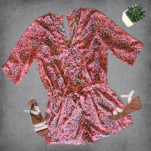 Mono B Other - NWOT Mono B / Nordstrom Floral Romper Size Large
